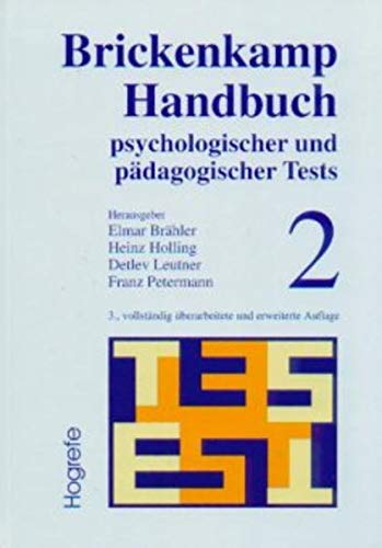 Brickenkamp Handbuch psychologischer und pädagogischer Tests, 2 Bde., Bd.2: Band 2